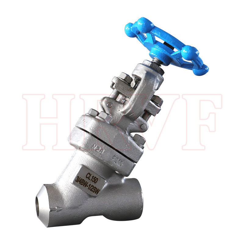 Stainless steel Y-shaped globe valve